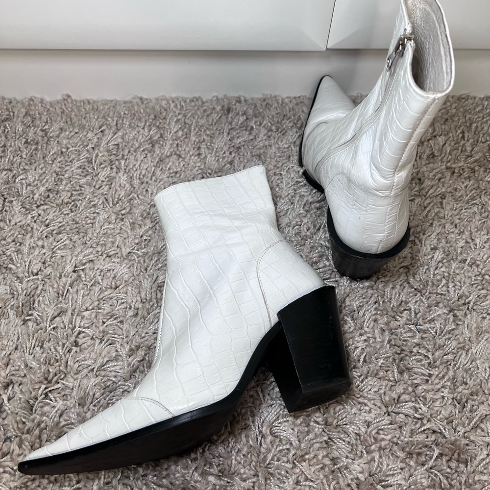 Stylish White Ankle Boots
